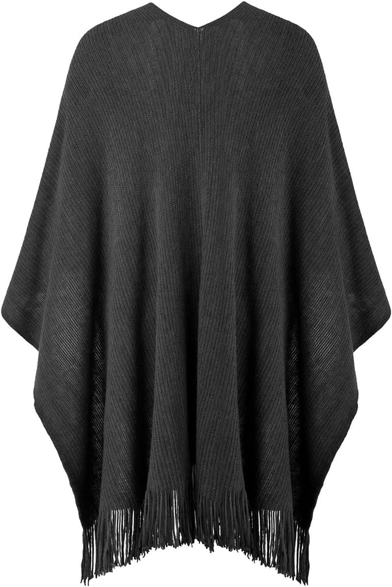 Ferand Shawl Wraps for Women, Cozy Lightweight Poncho Cape with Pockets, Warm for Fall Winter Travel - Image 2